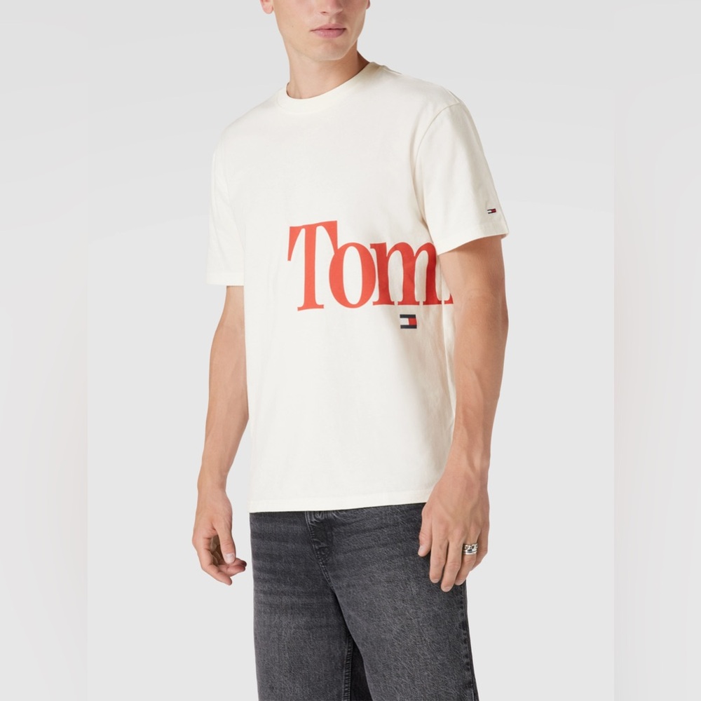 Tommy Jeans Men's Bold Tommy T-Shirt in White Sz S